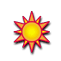Mostly sunny